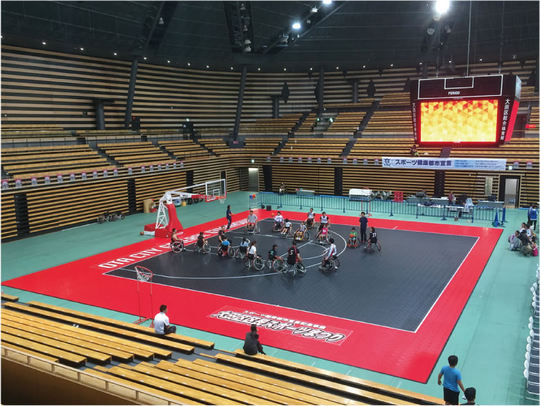 高性能スポーツフロアのスポーツコート